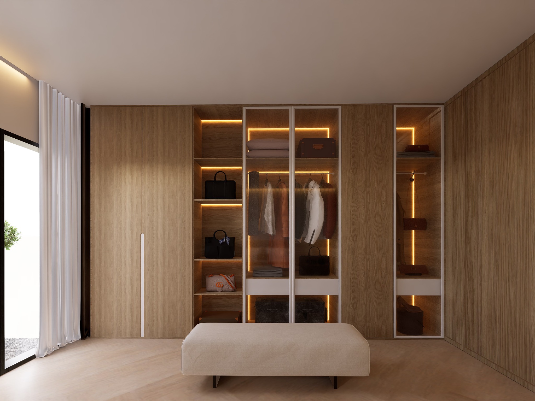 Japandi Bedroom and Walkin Closet5