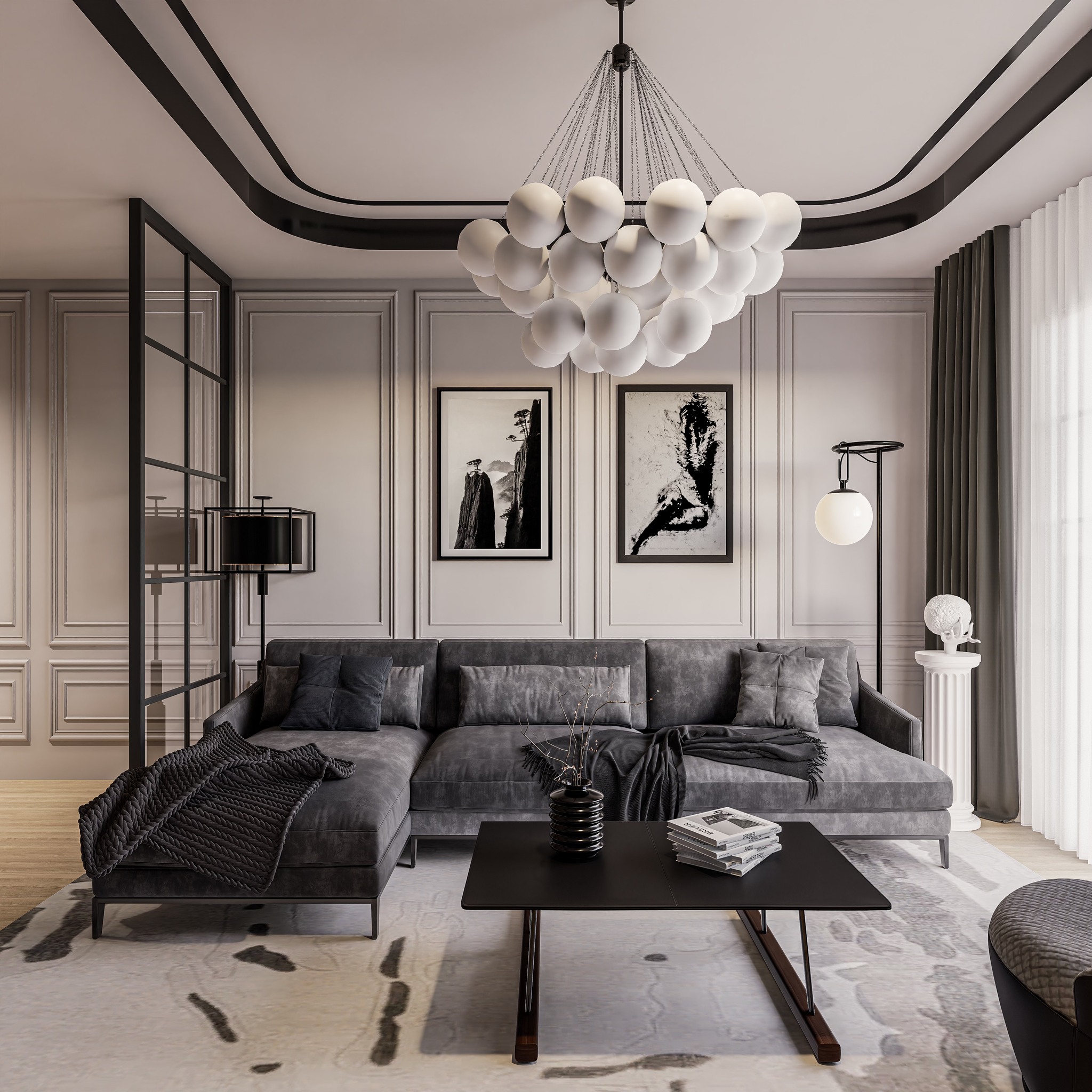 Living room Contemporary Classic1